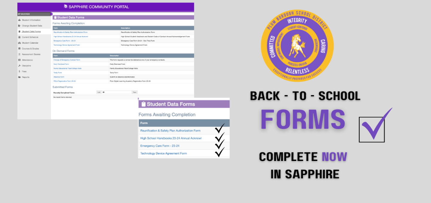 Back to School Forms!